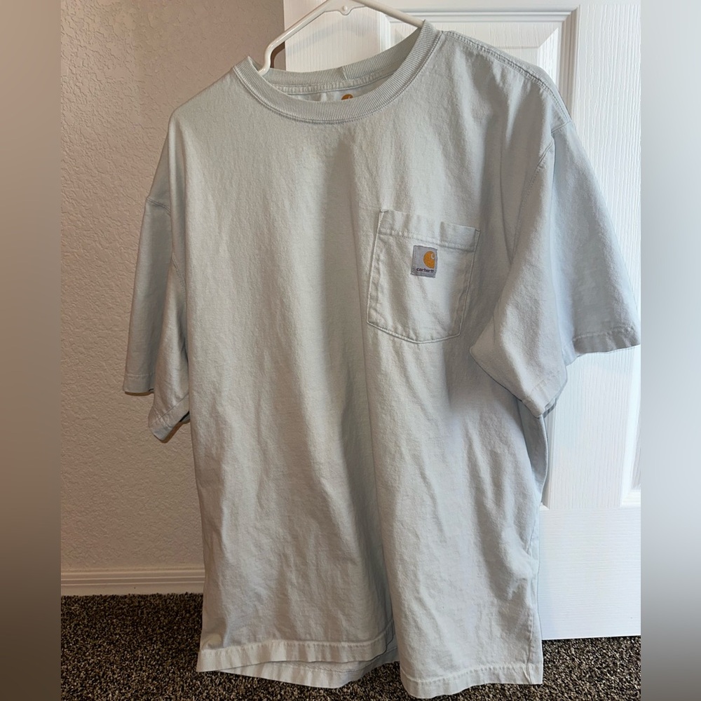 Carhartt Light Blue Short Sleeve Tee Casual Comfort
